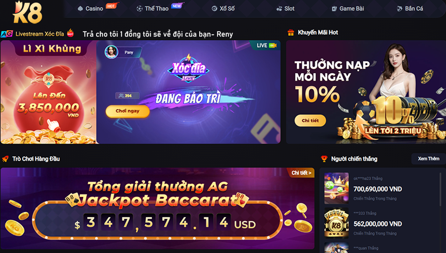 K8 | K8BET ✔️ Link đăng ký K8 chính thức mới nhất 2025 28 Giao diện K8 sang trọng, thu hút người chơi